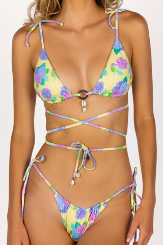 Madison Seashell Embellished Triangle Bikini Top