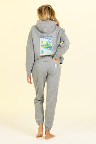 Postcards Cotton Fleece Hoodie- Moonstone