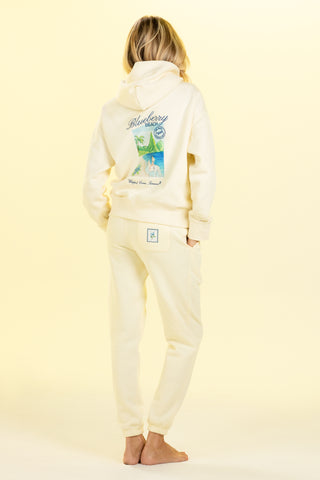 Postcards Cotton Fleece Hoodie - Butter Yellow