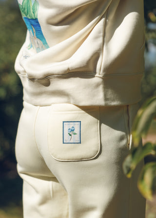 Postcards Cotton Fleece Jogger - Butter Yellow
