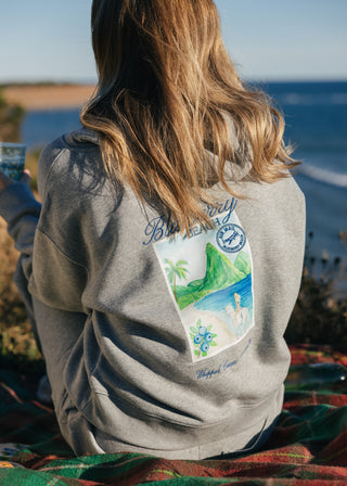 Postcards Cotton Fleece Hoodie- Moonstone